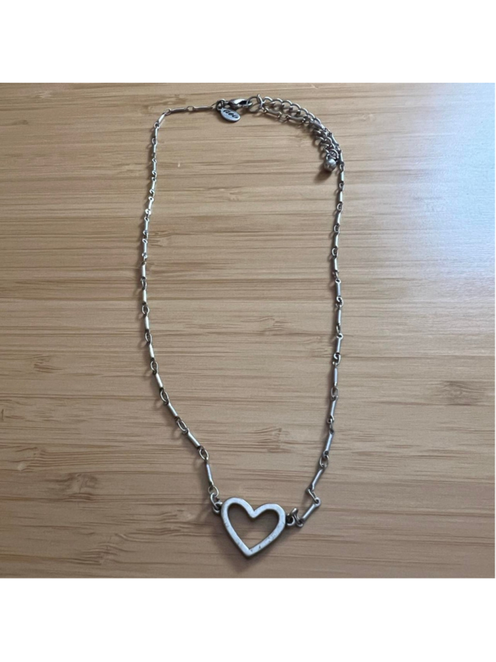 Silver heart necklace